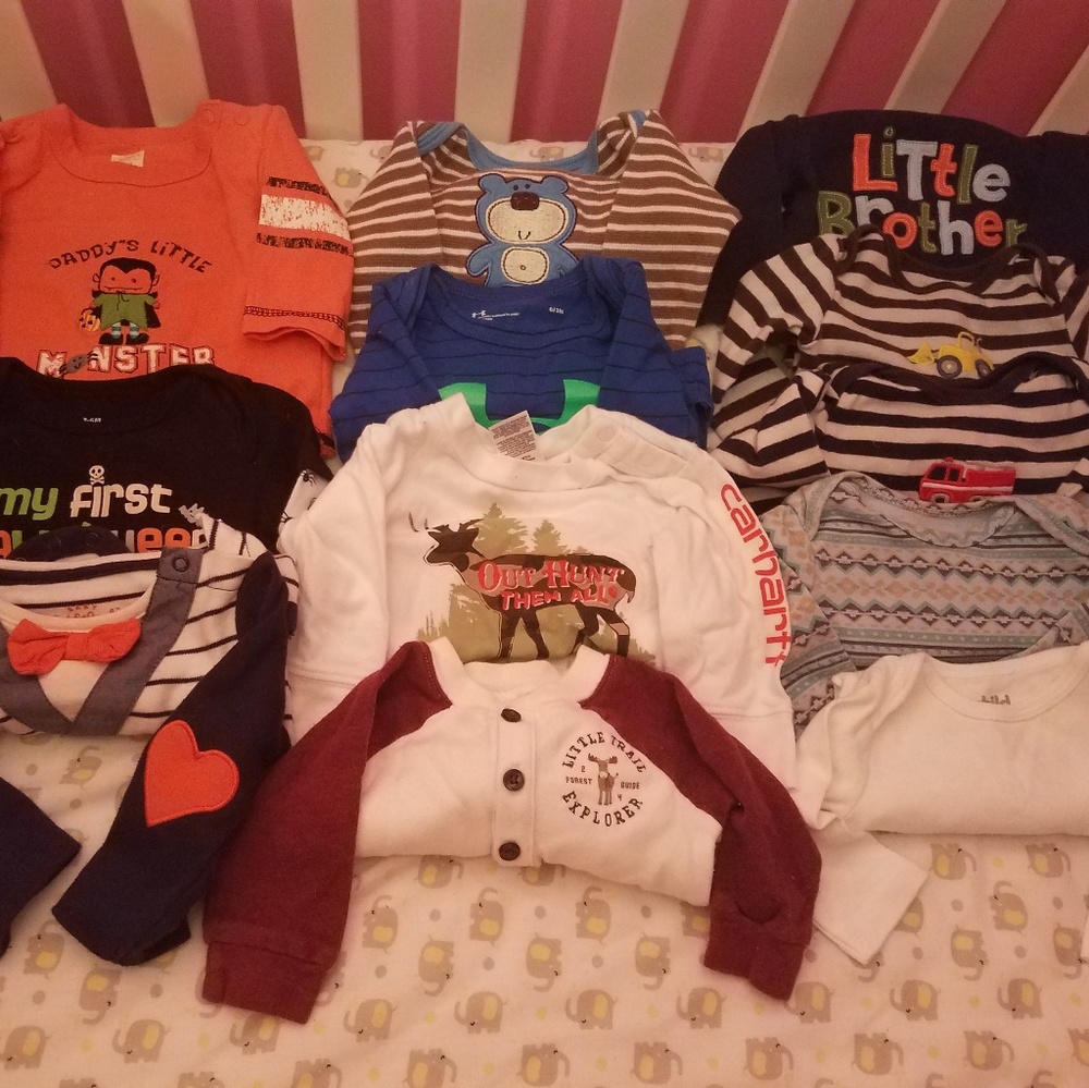 Boy long sleeve onesies 0/3